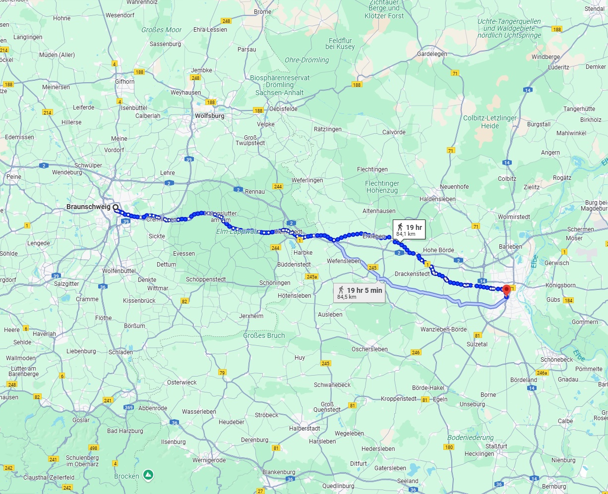 Anreise von Braunschweig Zu Magdeburg Über 