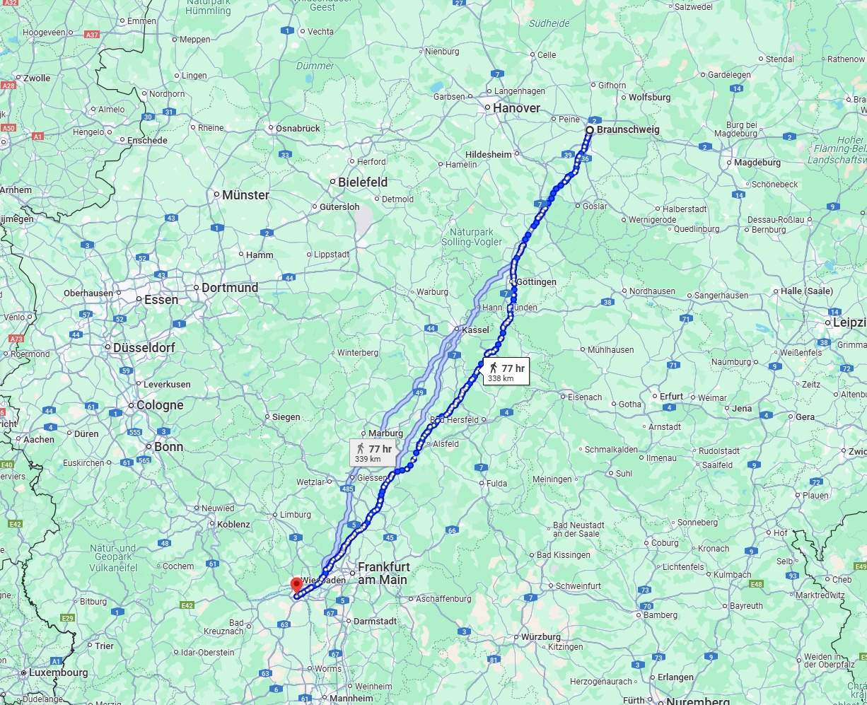 Anreise von Braunschweig Zu Mainz Über 