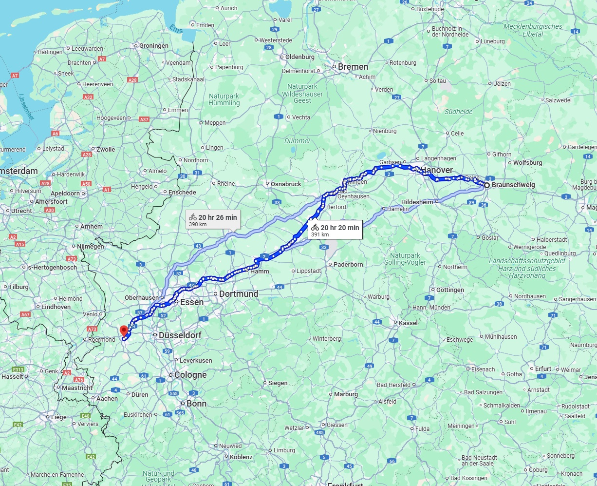 Anreise von Braunschweig Zu Mönchengladbach Über 