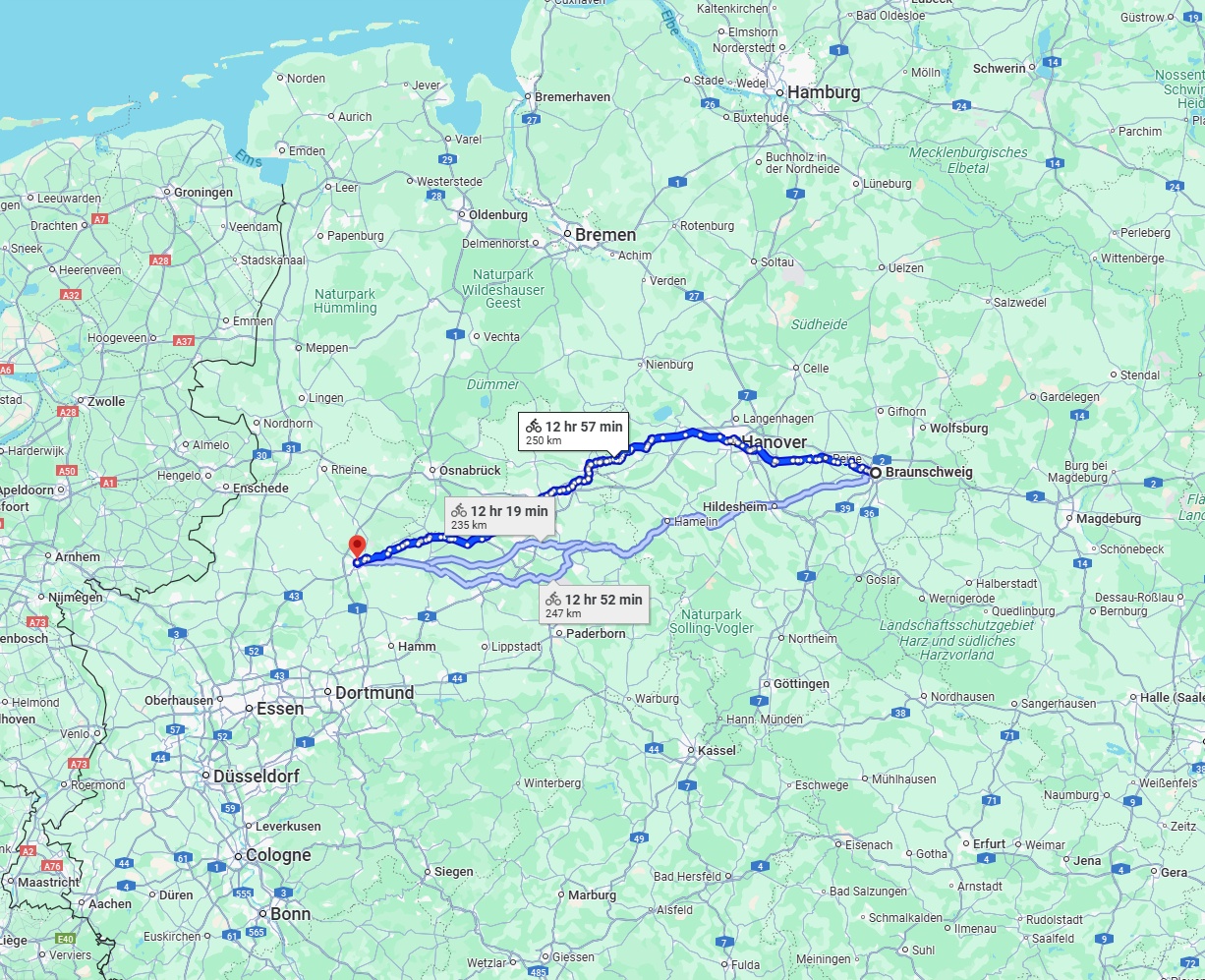 Anreise von Braunschweig Zu Münster Über 