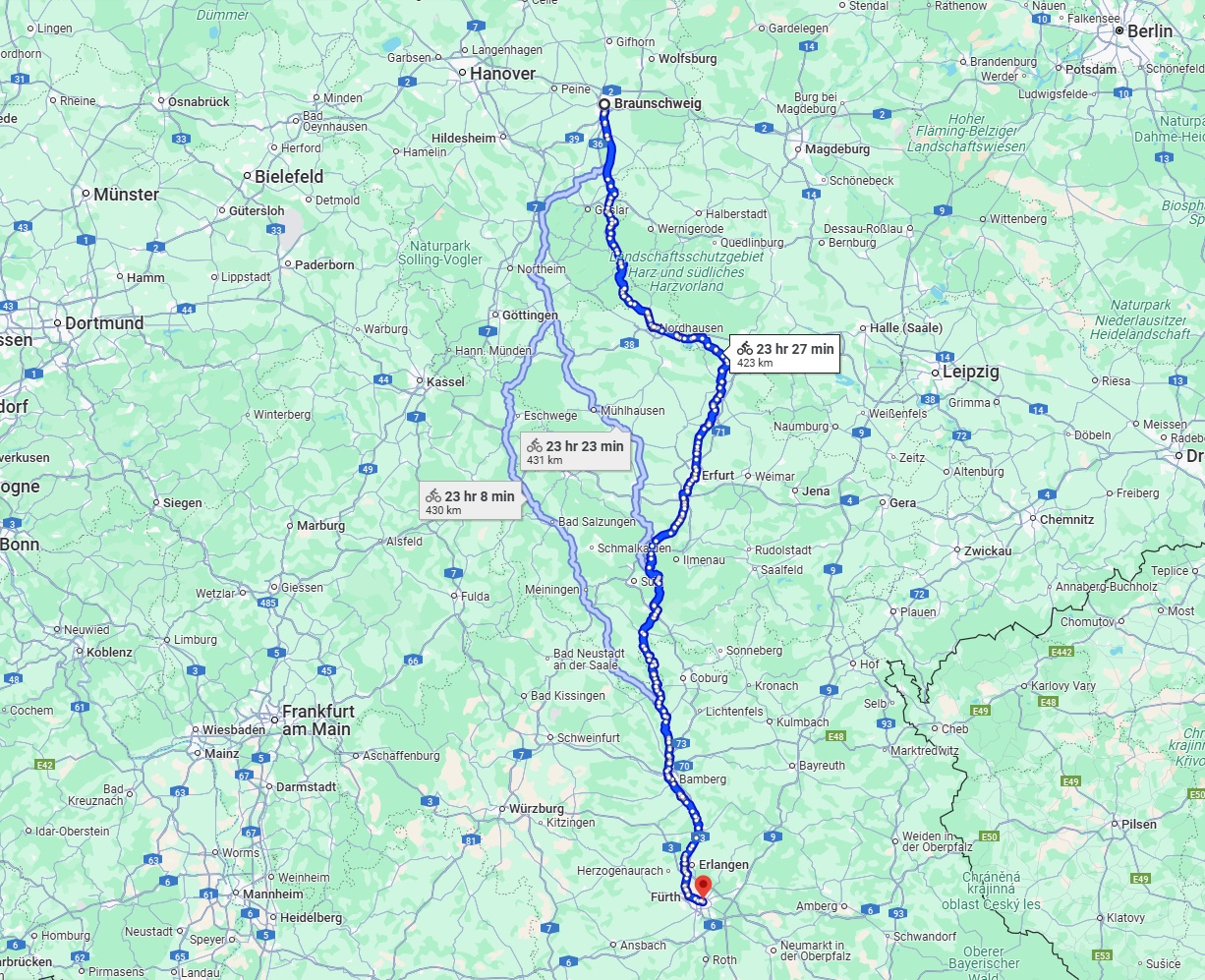 Anreise von Braunschweig Zu Nürnberg Über 