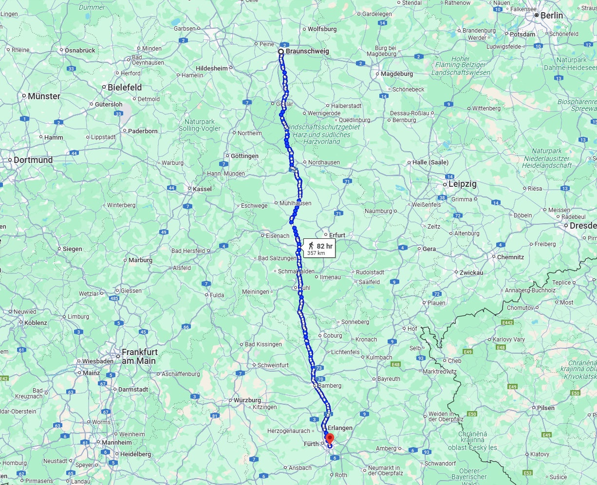 Anreise von Braunschweig Zu Nürnberg Über 