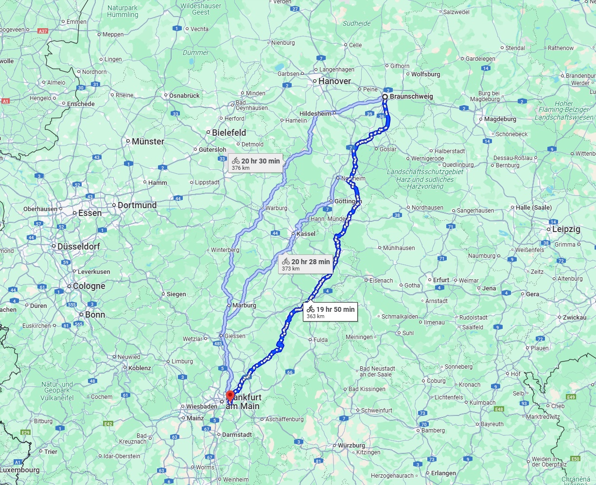 Anreise von Braunschweig Zu Offenbach am Main Über 