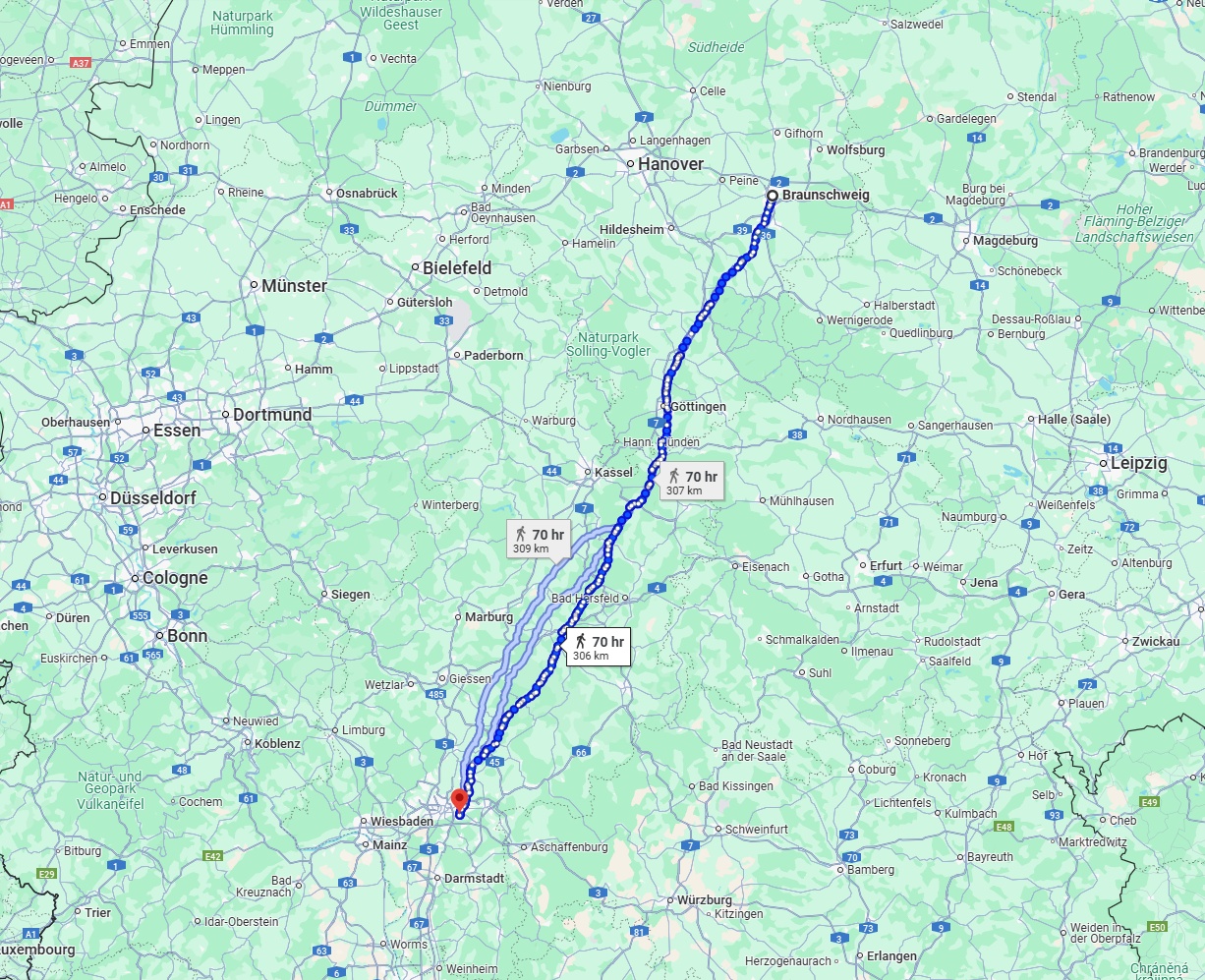 Anreise von Braunschweig Zu Offenbach am Main Über 