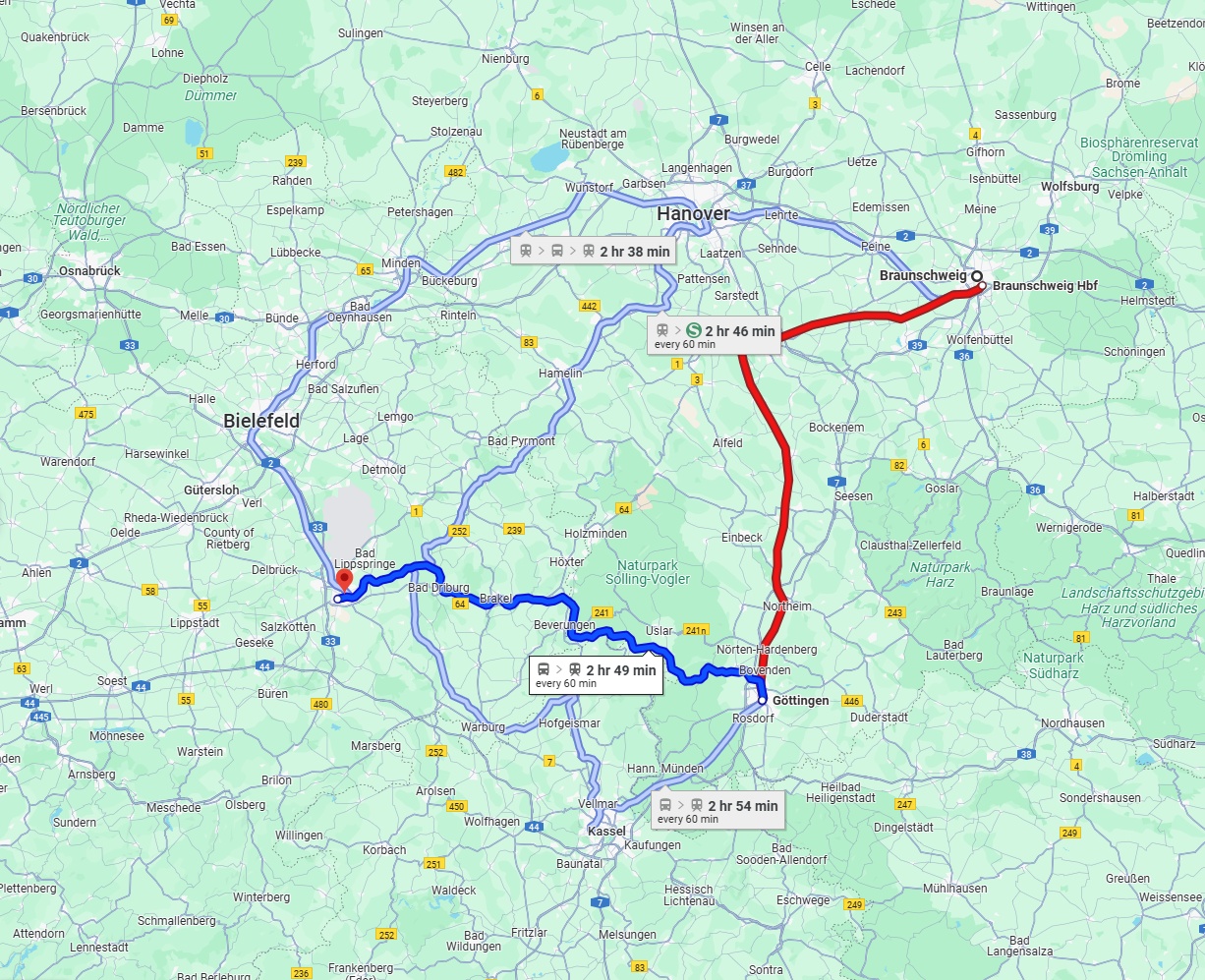Anreise von Braunschweig Zu Paderborn Über 