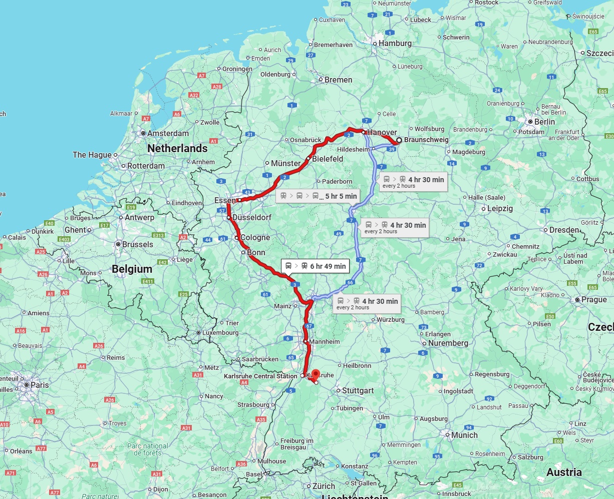 Anreise von Braunschweig Zu Pforzheim Über 