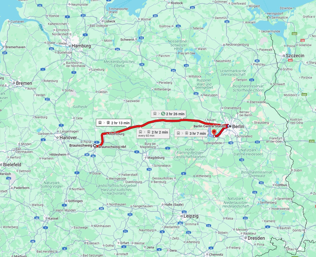 Anreise von Braunschweig Zu Potsdam Über 