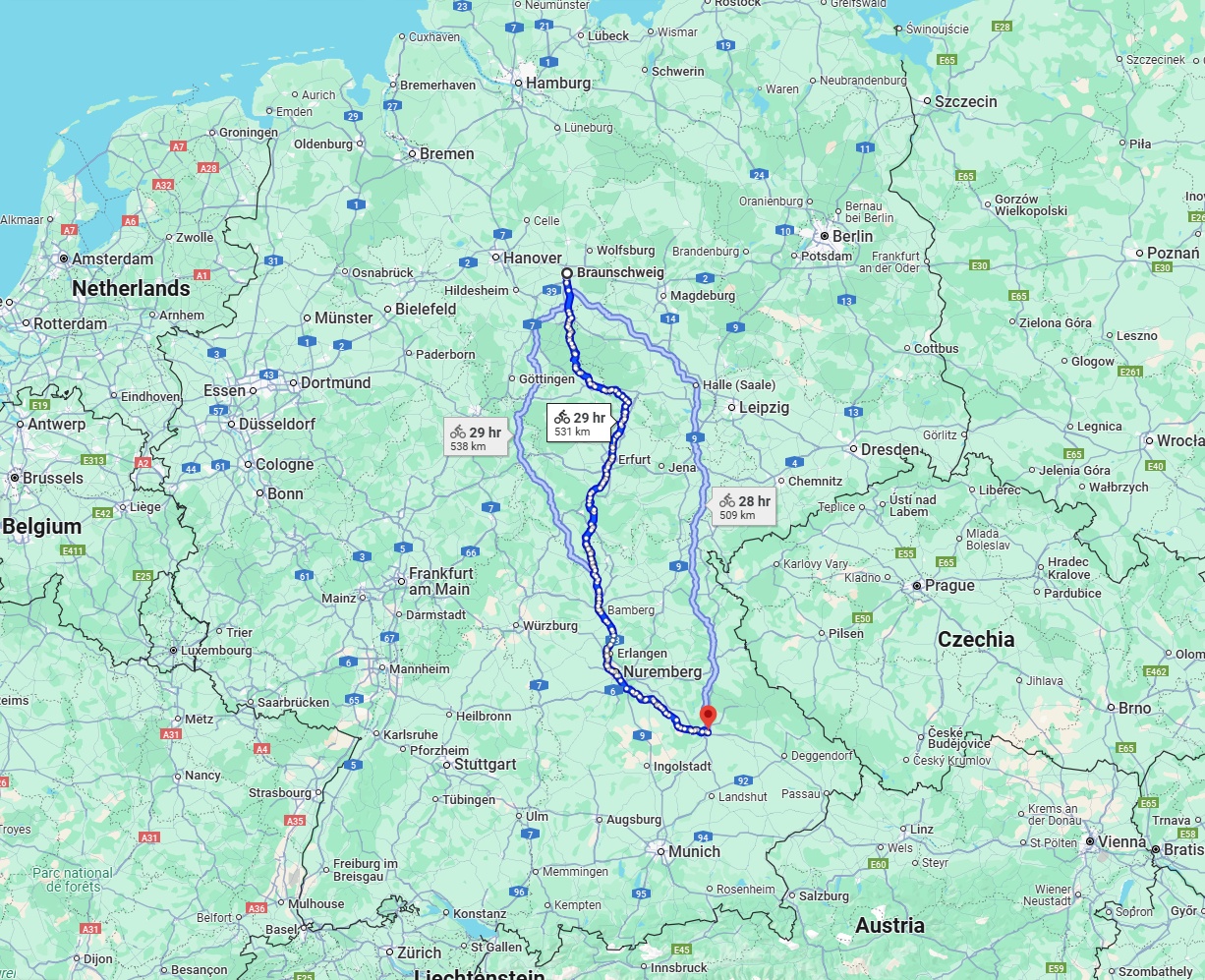 Anreise von Braunschweig Zu Regensburg Über 
