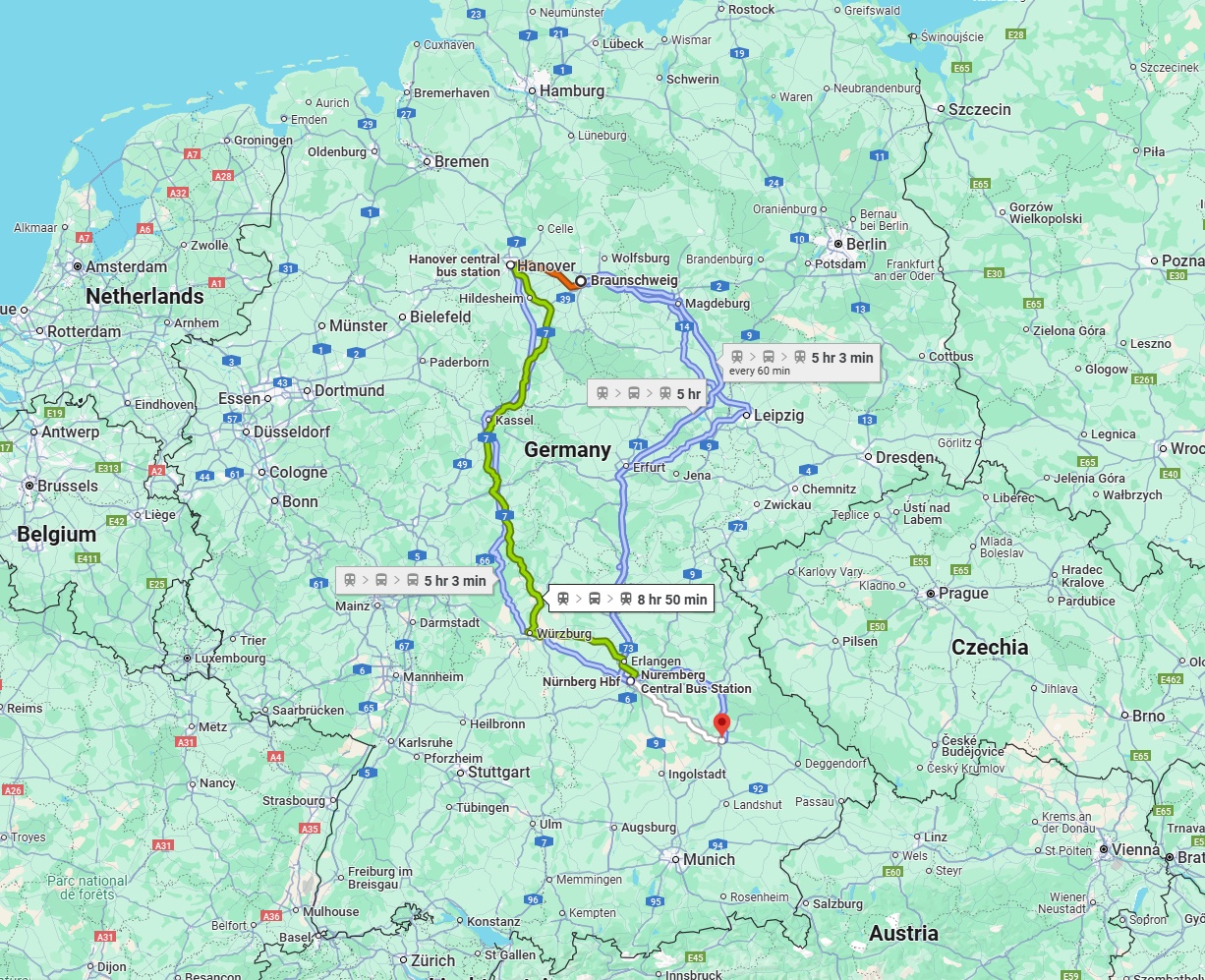Anreise von Braunschweig Zu Regensburg Über 