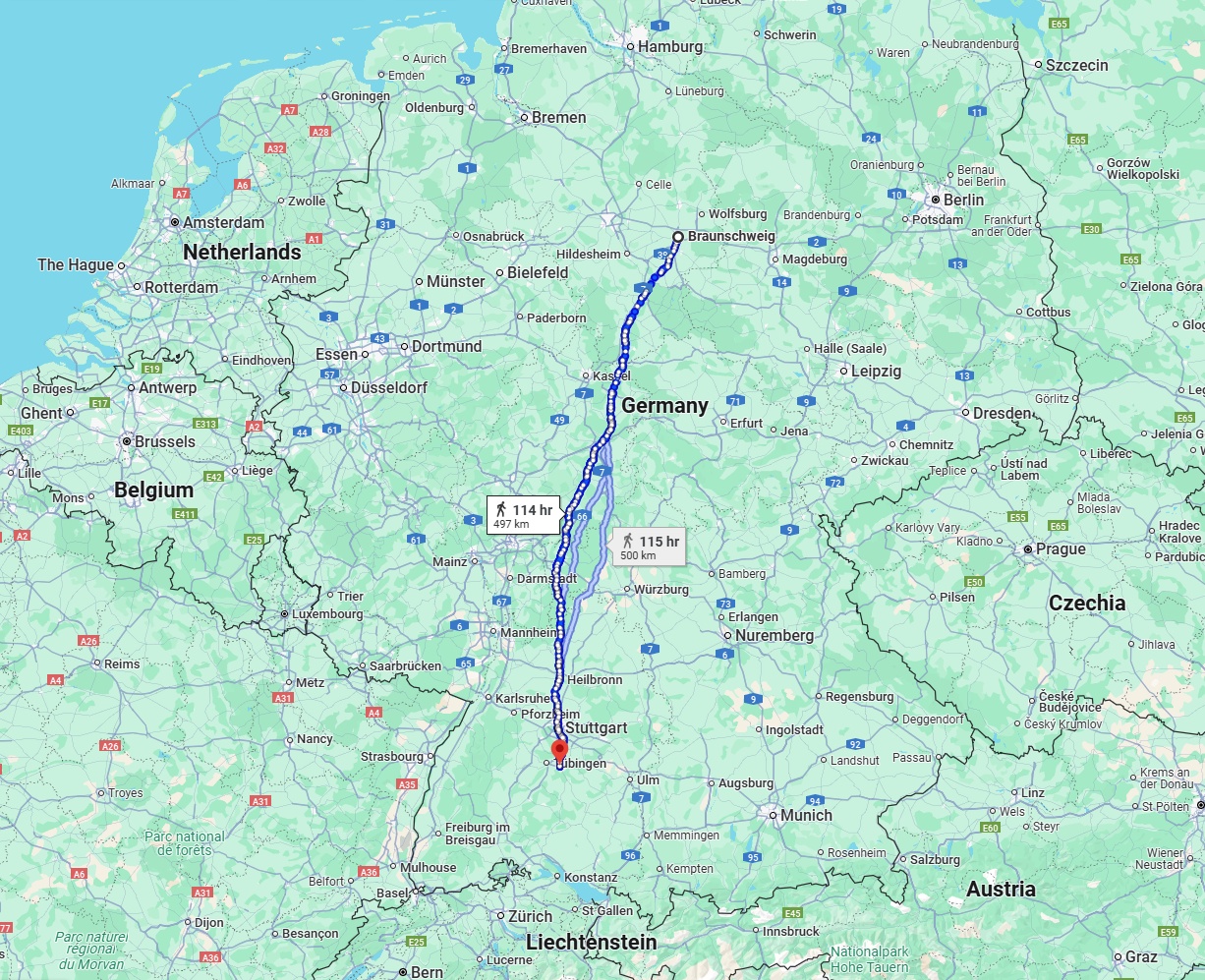 Anreise von Braunschweig Zu Reutlingen Über 