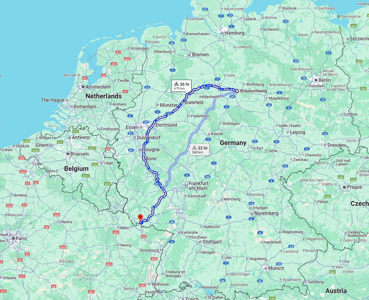 Anreise von Braunschweig Zu Saarbrücken Über 