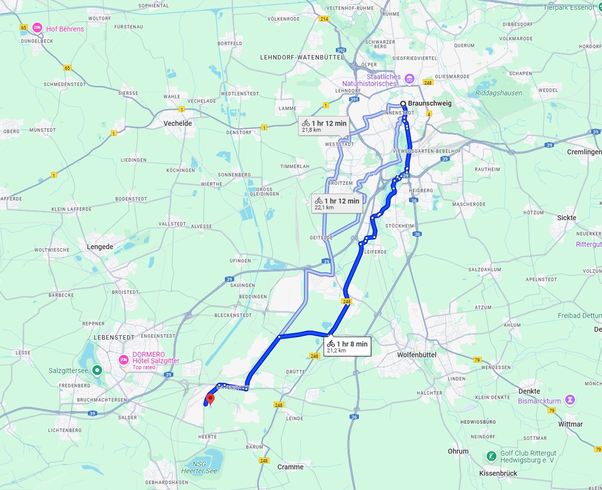 Anreise von Braunschweig Zu Salzgitter Über 