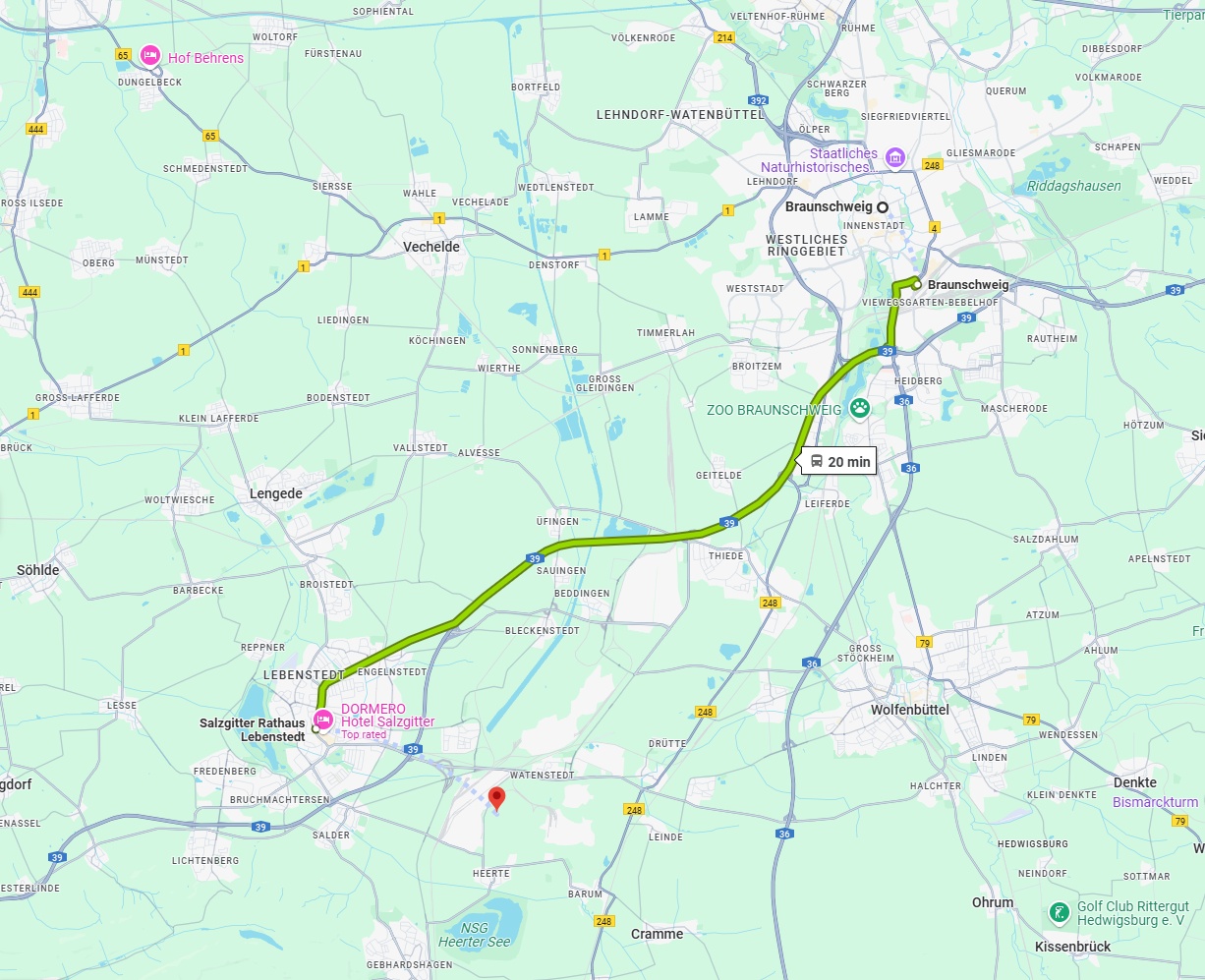 Anreise von Braunschweig Zu Salzgitter Über 