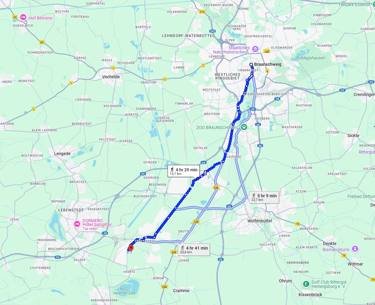 Anreise von Braunschweig Zu Salzgitter Über 