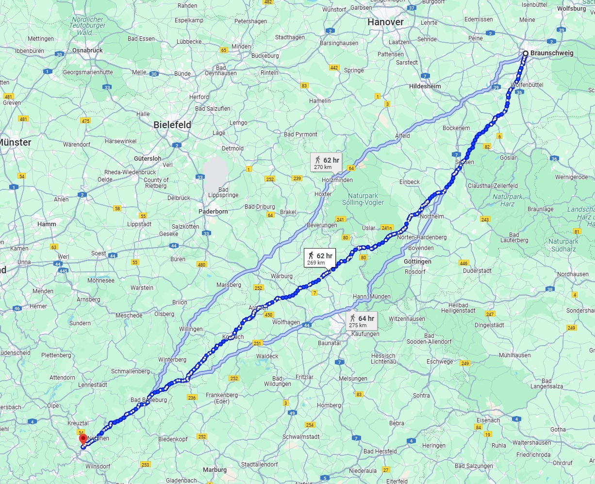 Anreise von Braunschweig Zu Siegen Über 