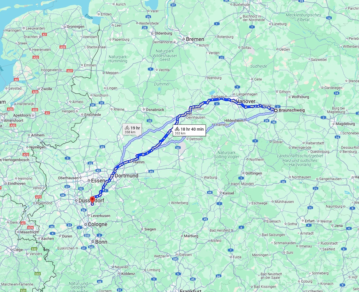 Anreise von Braunschweig Zu Solingen Über 