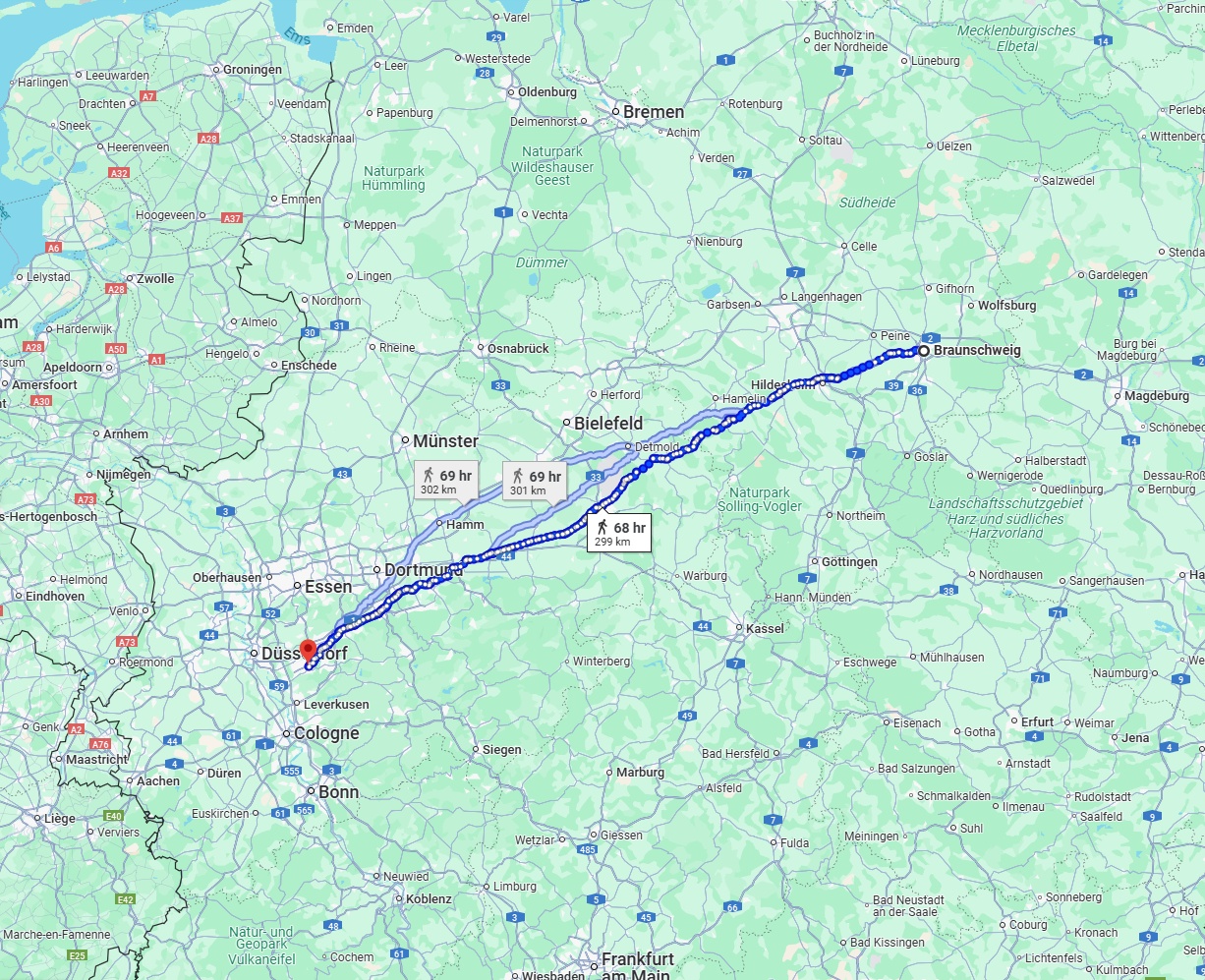 Anreise von Braunschweig Zu Solingen Über 