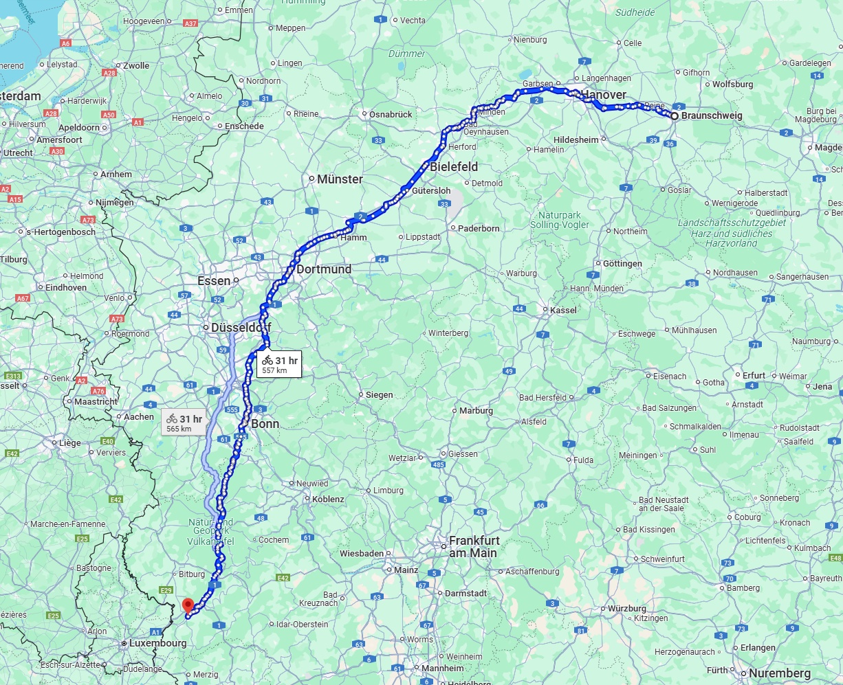 Anreise von Braunschweig Zu Trier Über 