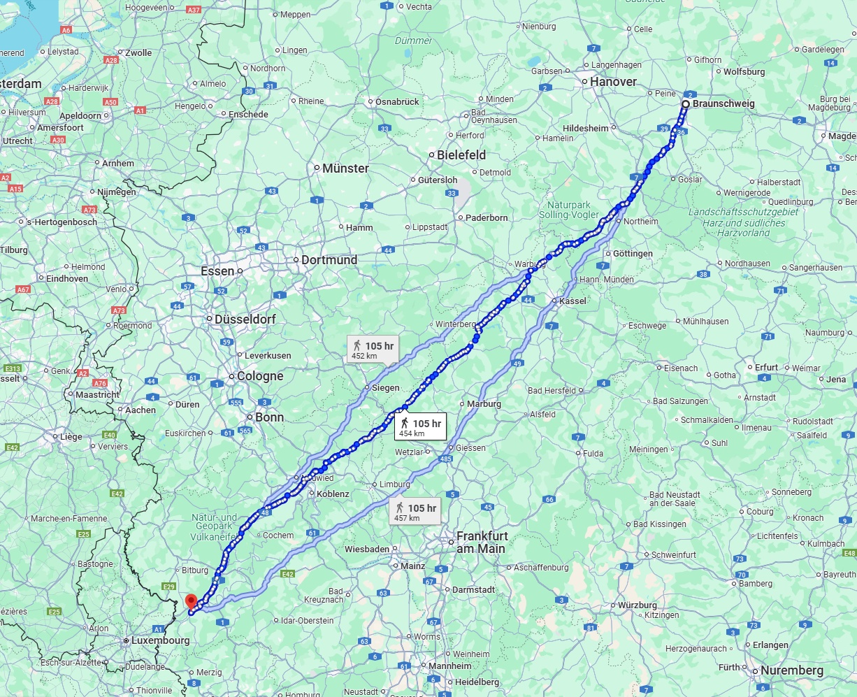 Anreise von Braunschweig Zu Trier Über 