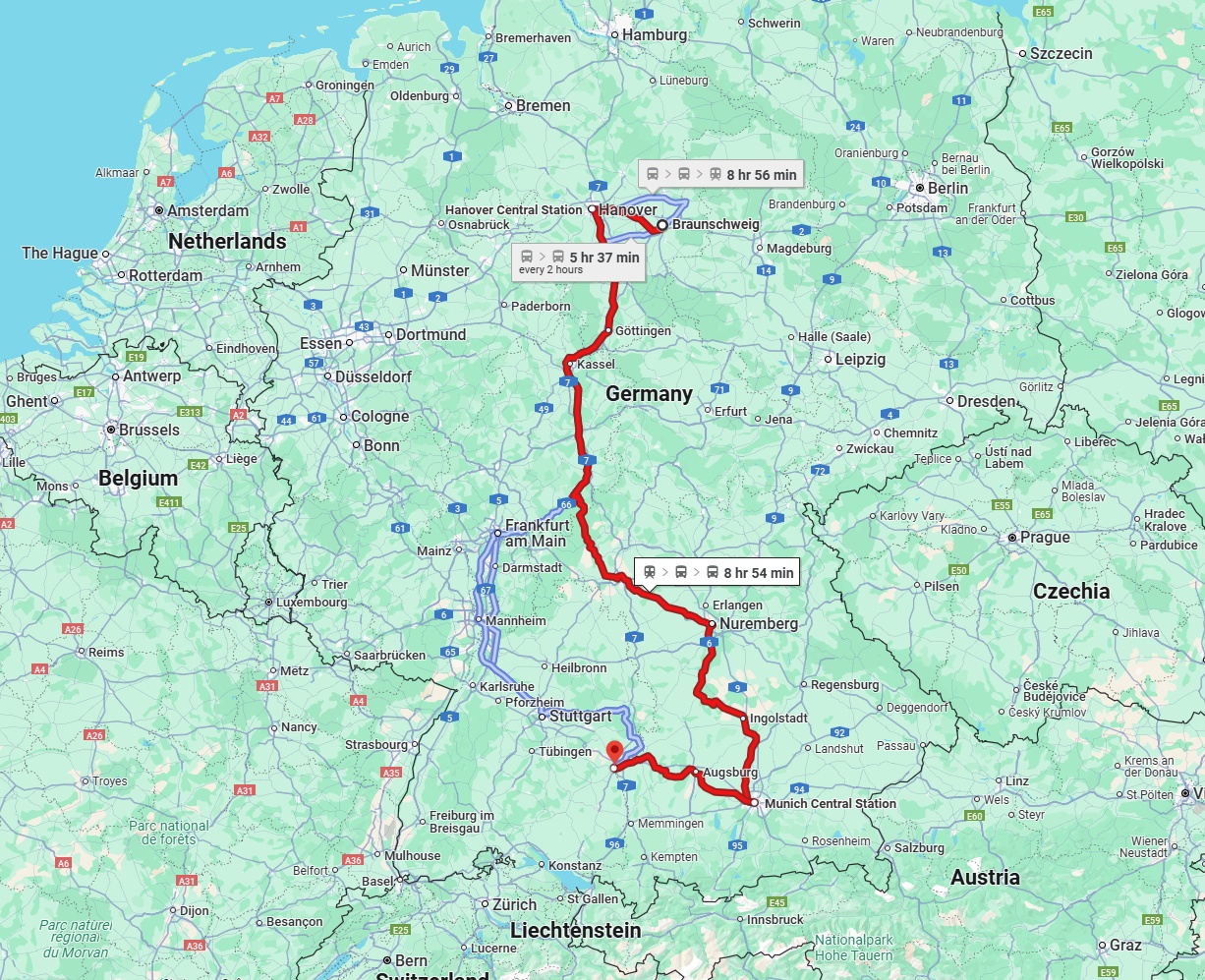 Anreise von Braunschweig Zu Ulm Über 