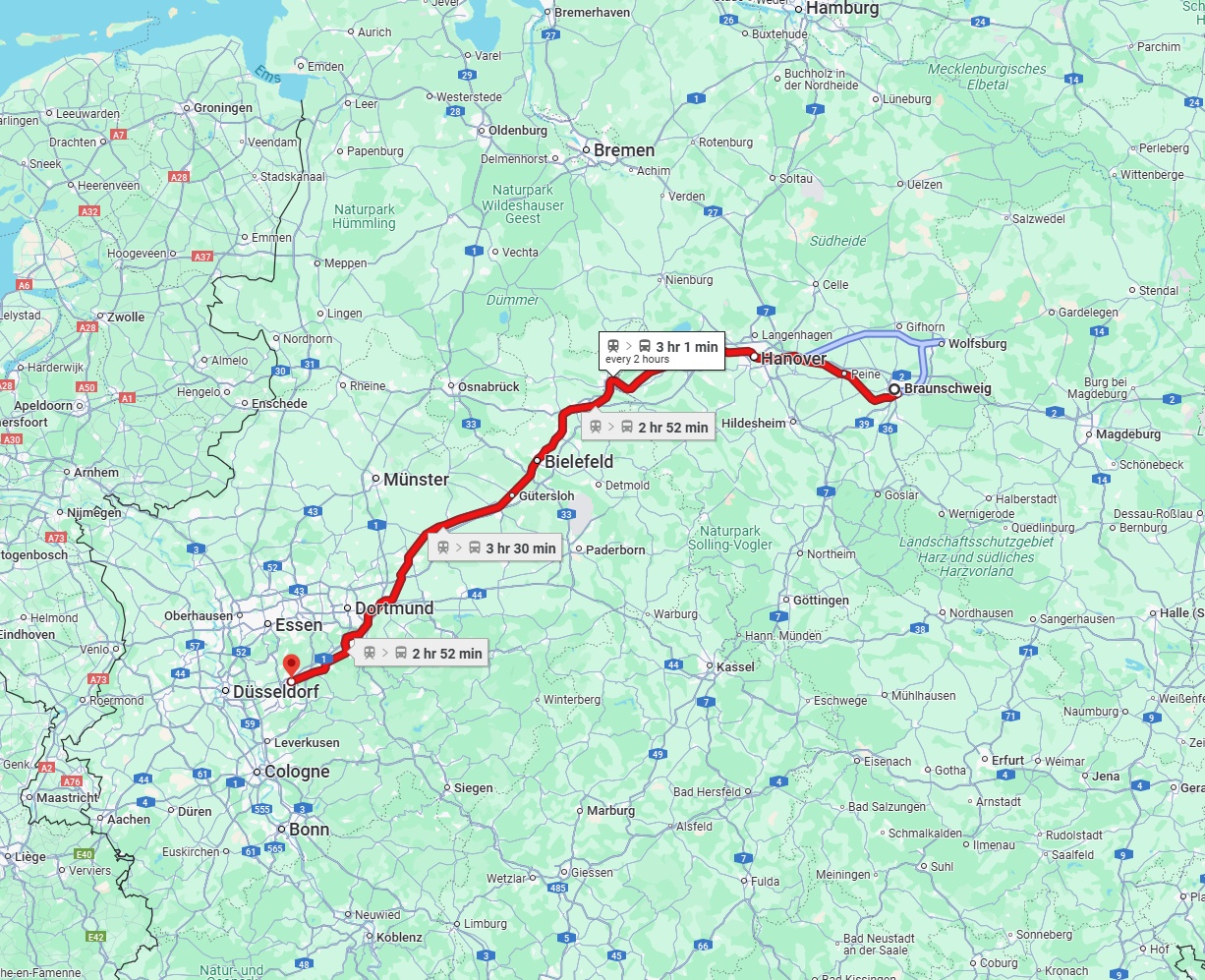 Anreise von Braunschweig Zu Wuppertal Über 