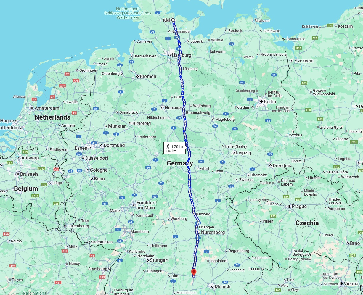 Anreise von Kiel Zu Augsburg Über 