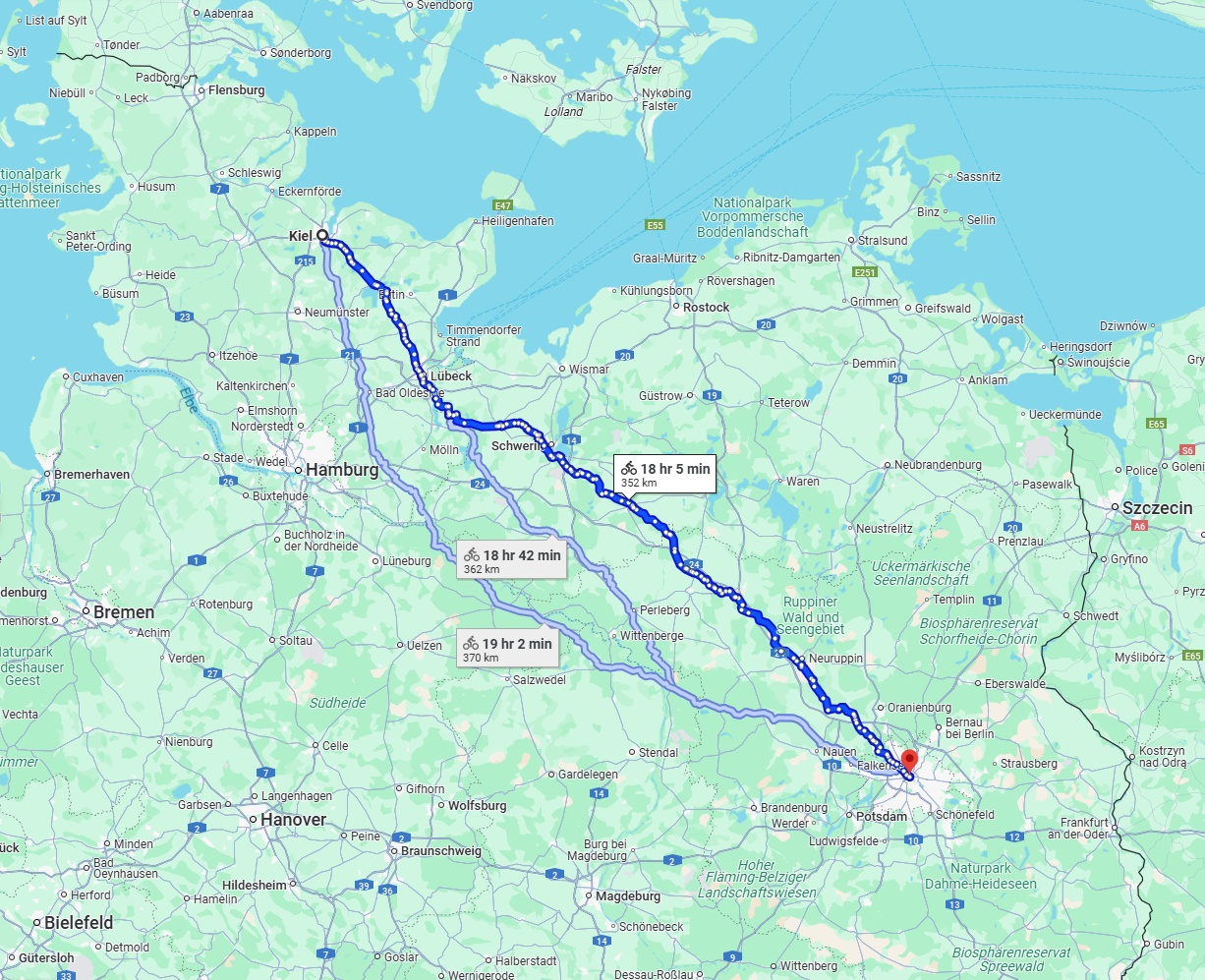 Anreise von Kiel Zu Berlin Über 