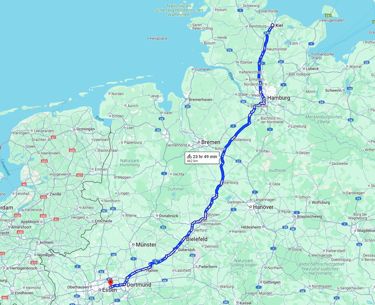 Anreise von Kiel Zu Bochum Über 