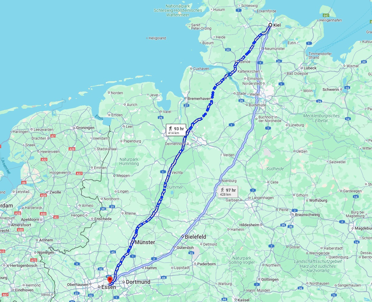 Anreise von Kiel Zu Bochum Über 