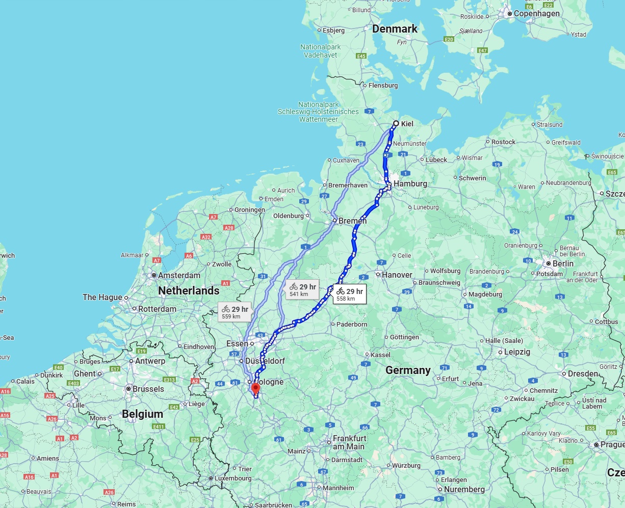 Anreise von Kiel Zu Bonn Über 