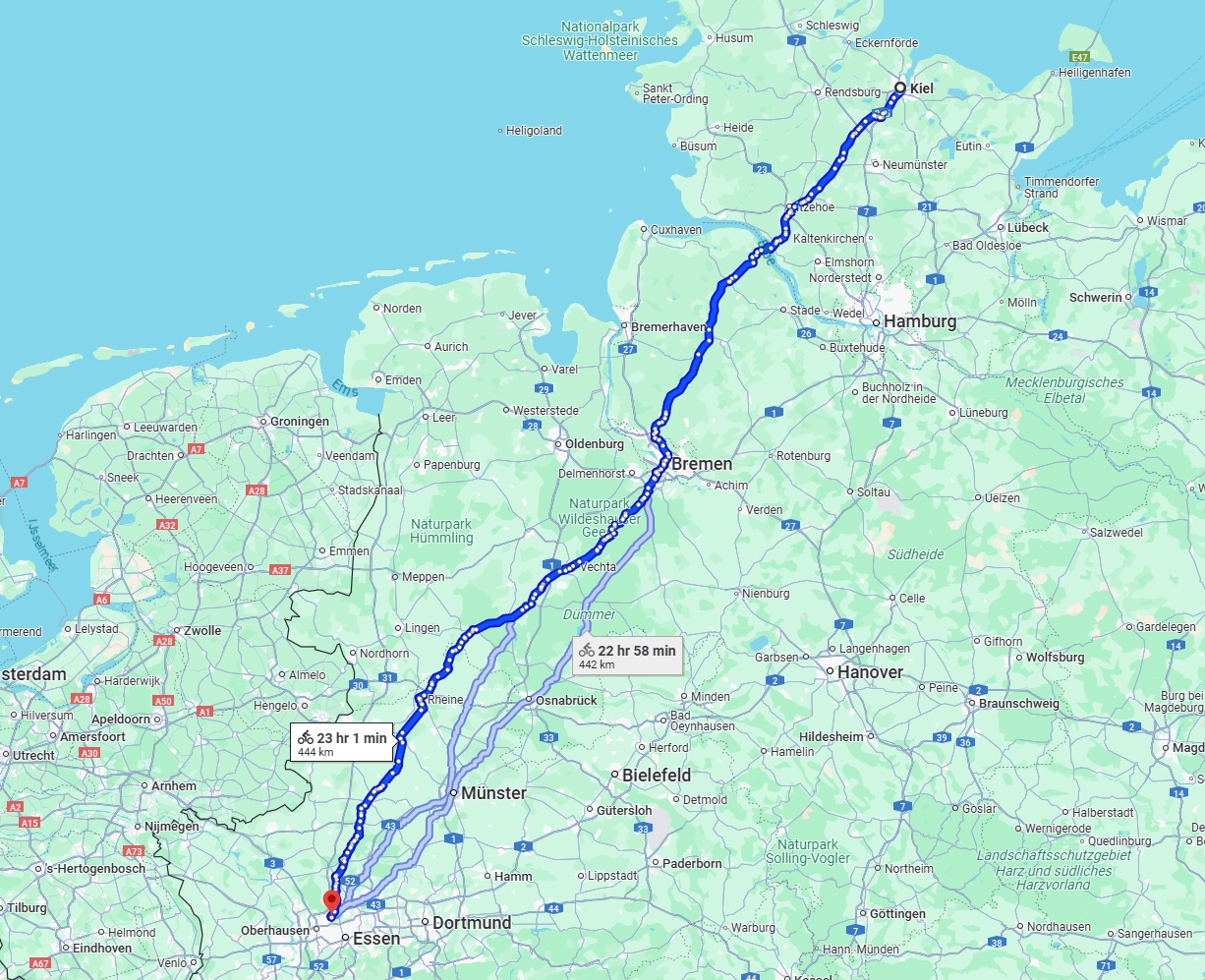 Anreise von Kiel Zu Bottrop Über 