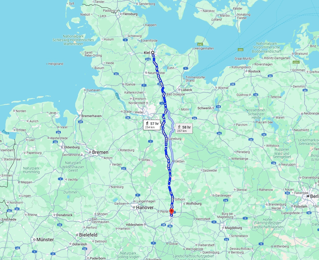 Anreise von Kiel Zu Braunschweig Über 