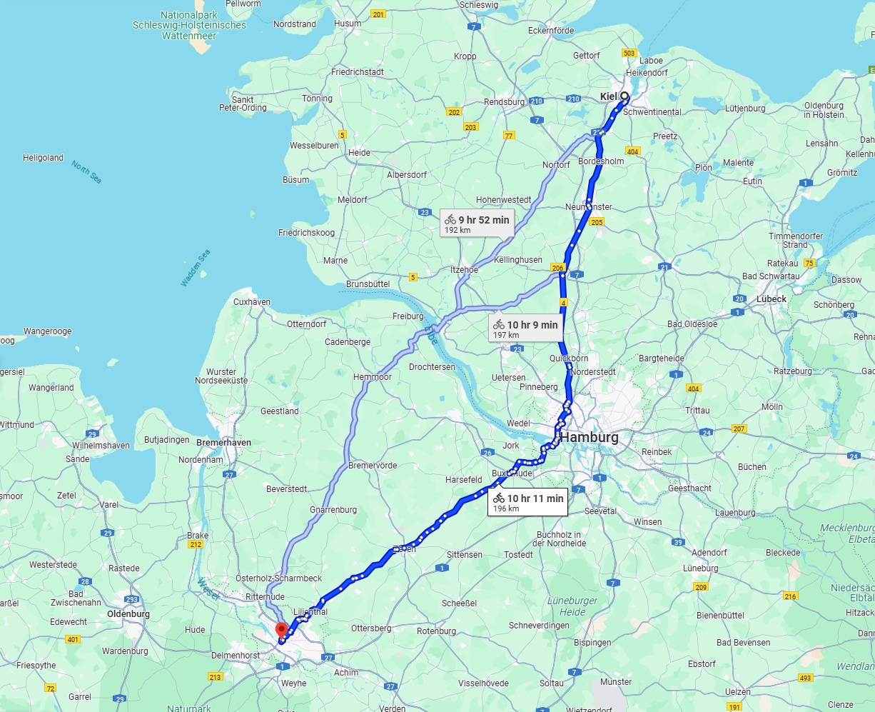 Anreise von Kiel Zu Bremen Über 