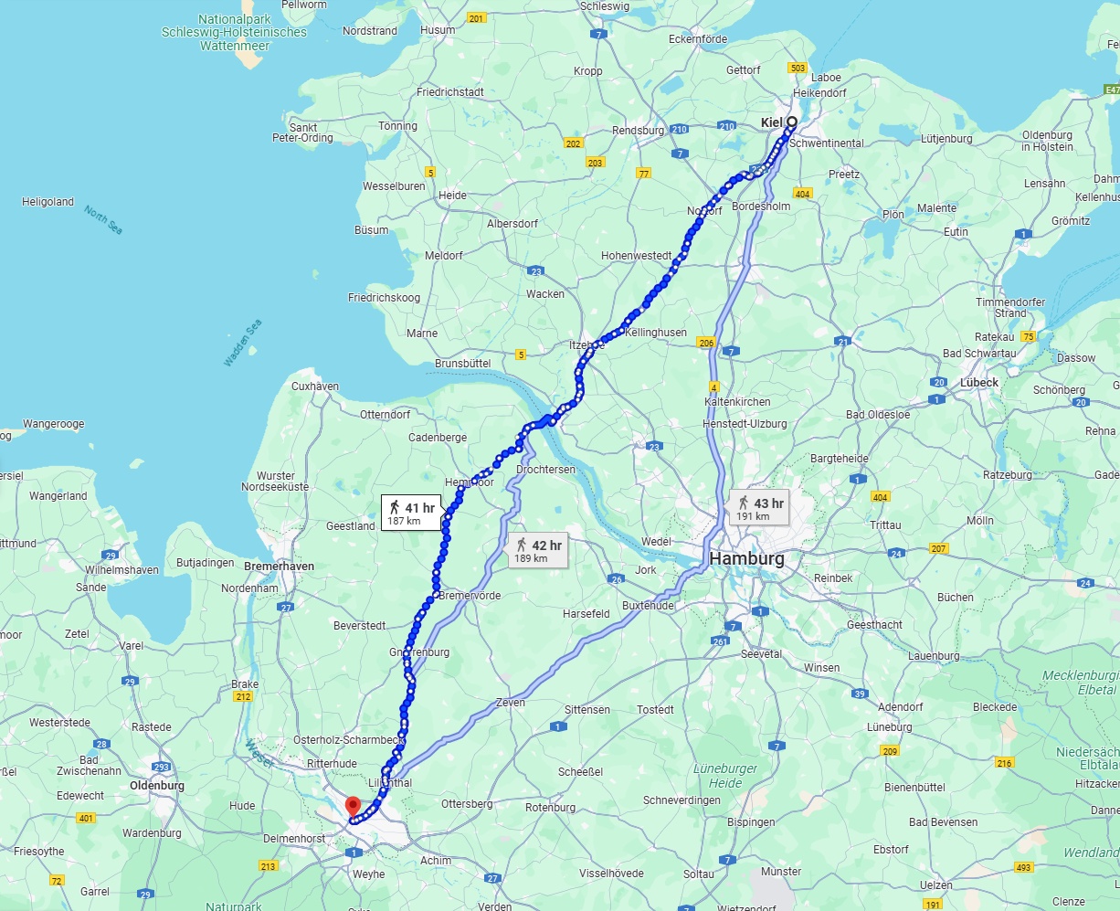 Anreise von Kiel Zu Bremen Über 