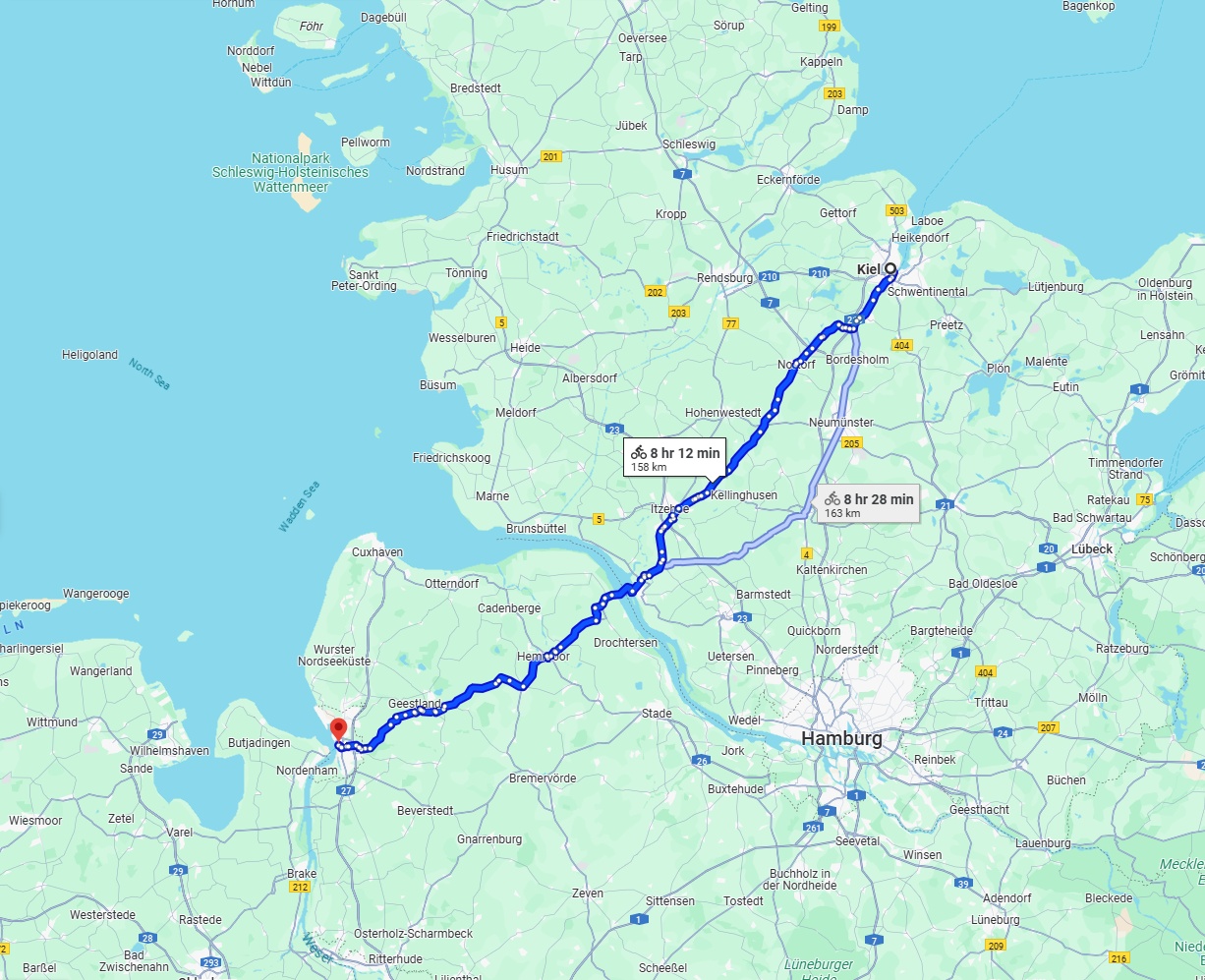 Anreise von Kiel Zu Bremerhaven Über 