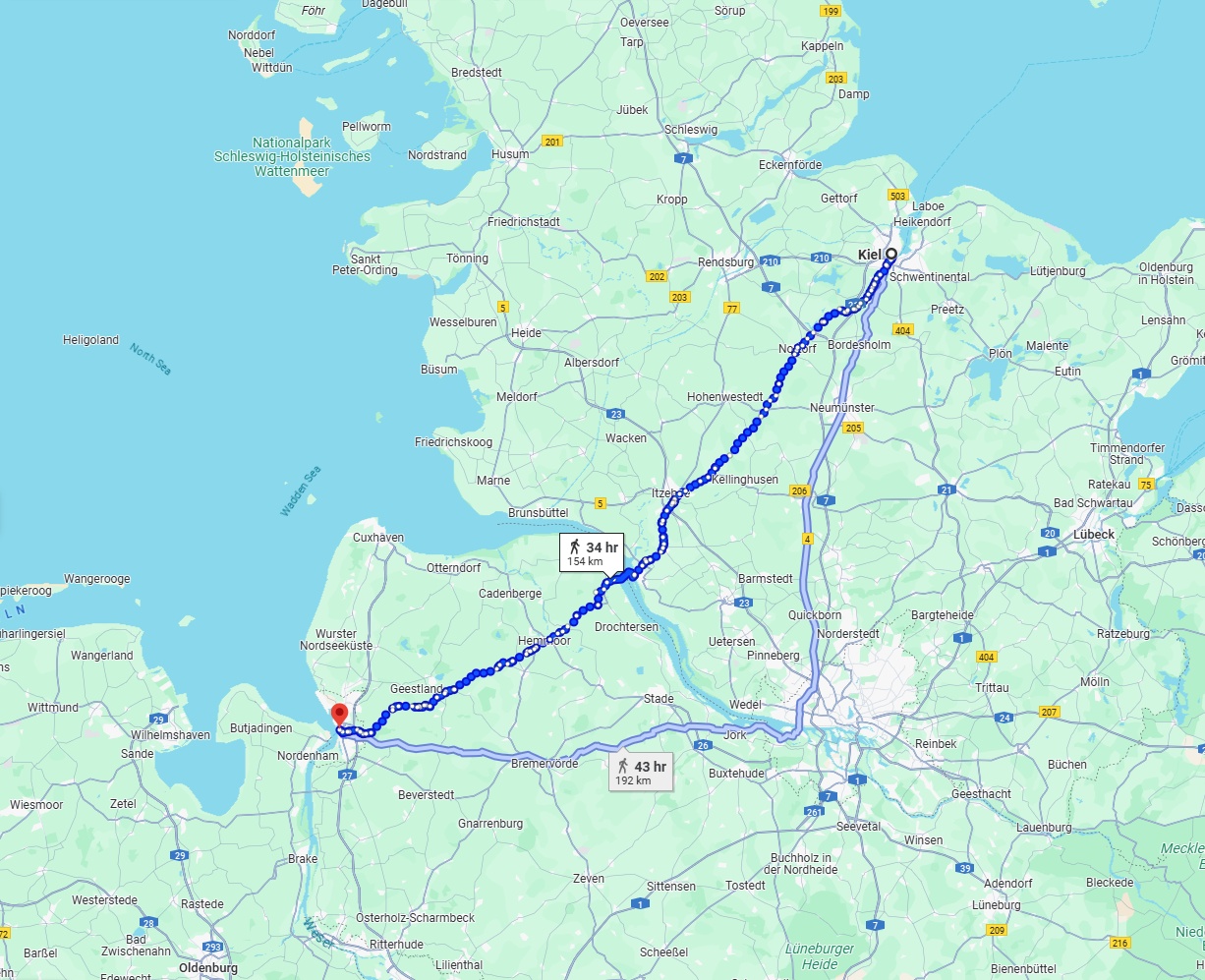 Anreise von Kiel Zu Bremerhaven Über 