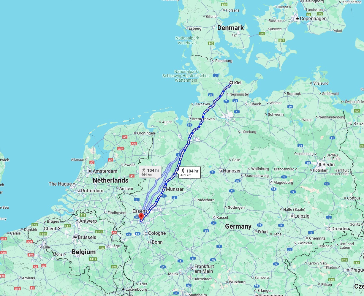 Anreise von Kiel Zu Düsseldorf Über 