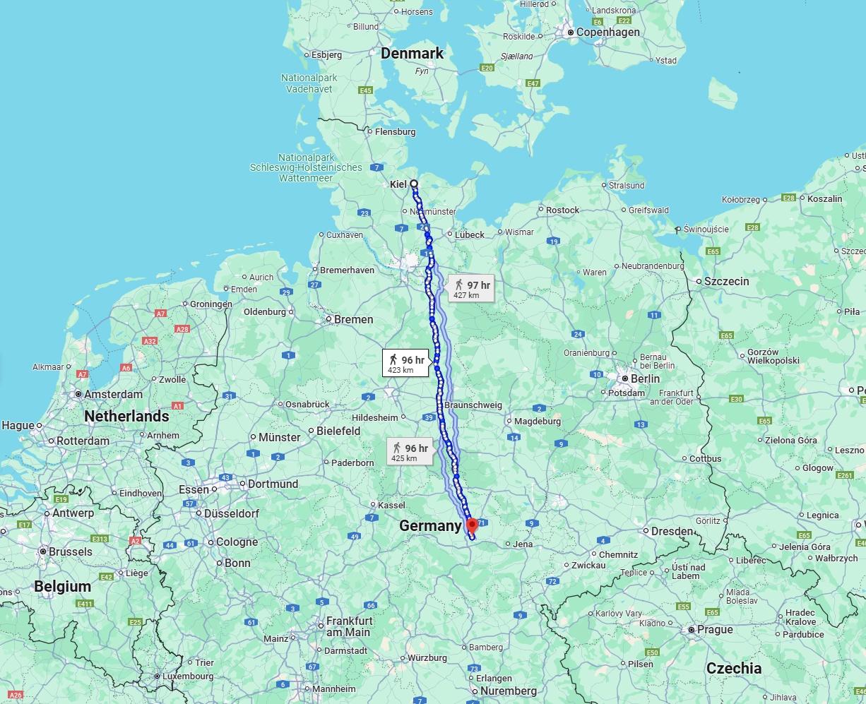 Anreise von Kiel Zu Erfurt Über 