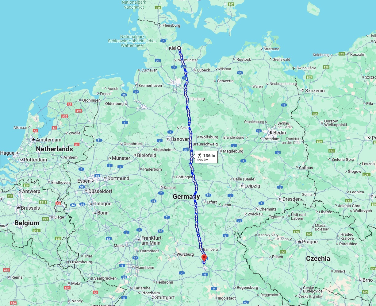 Anreise von Kiel Zu Erlangen Über 