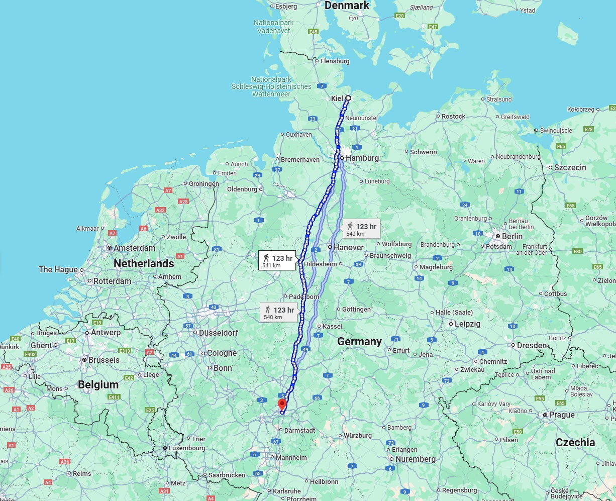 Anreise von Kiel Zu Frankfurt am Main Über 