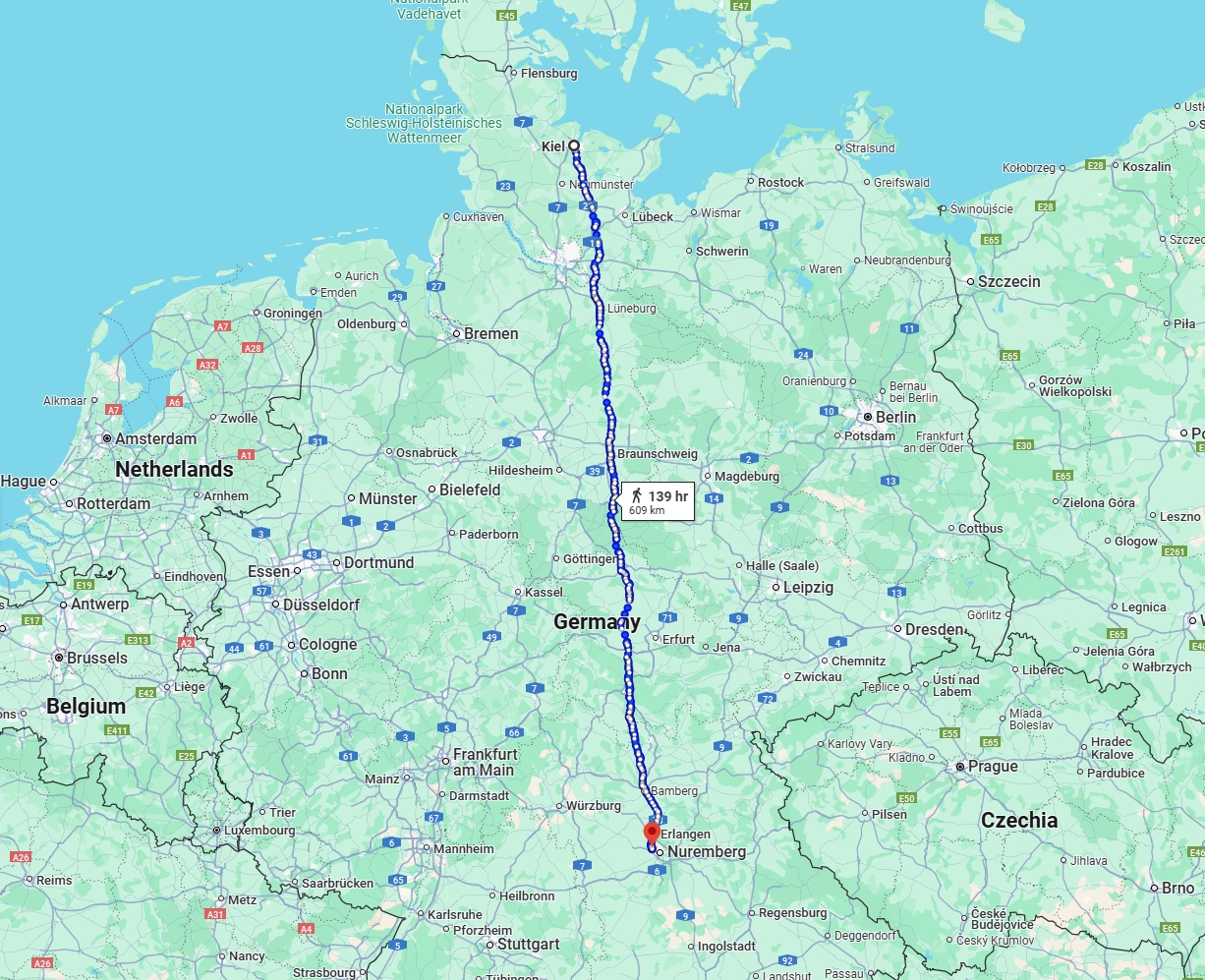 Anreise von Kiel Zu Fürth Über 