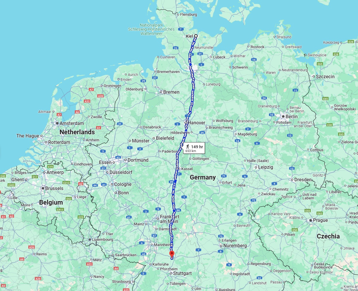 Anreise von Kiel Zu Heilbronn Über 