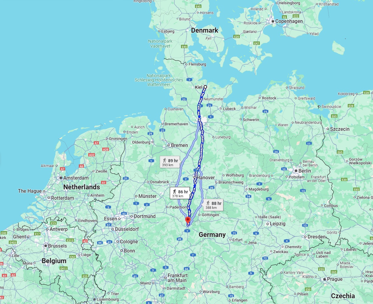 Anreise von Kiel Zu Kassel Über 