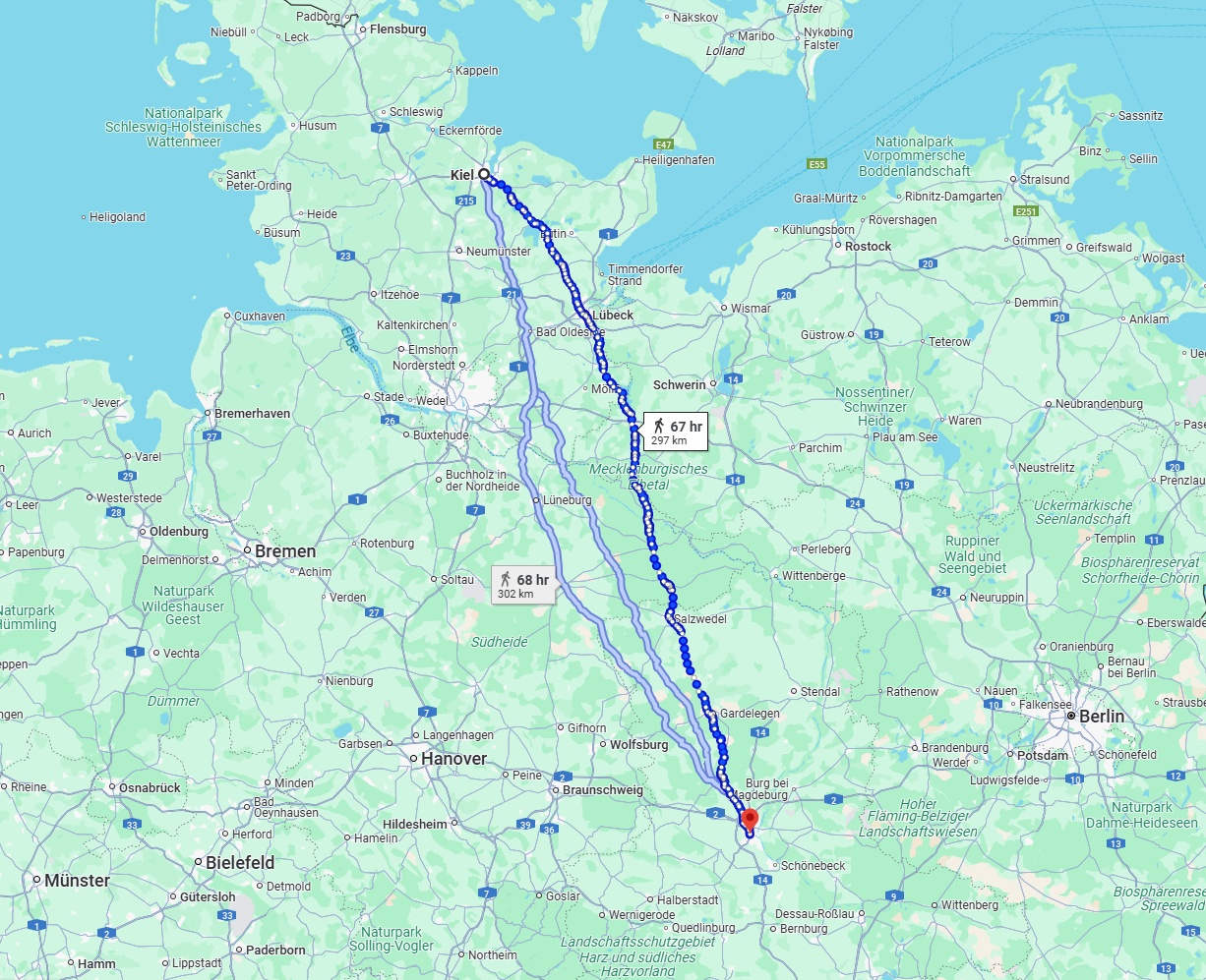 Anreise von Kiel Zu Magdeburg Über 
