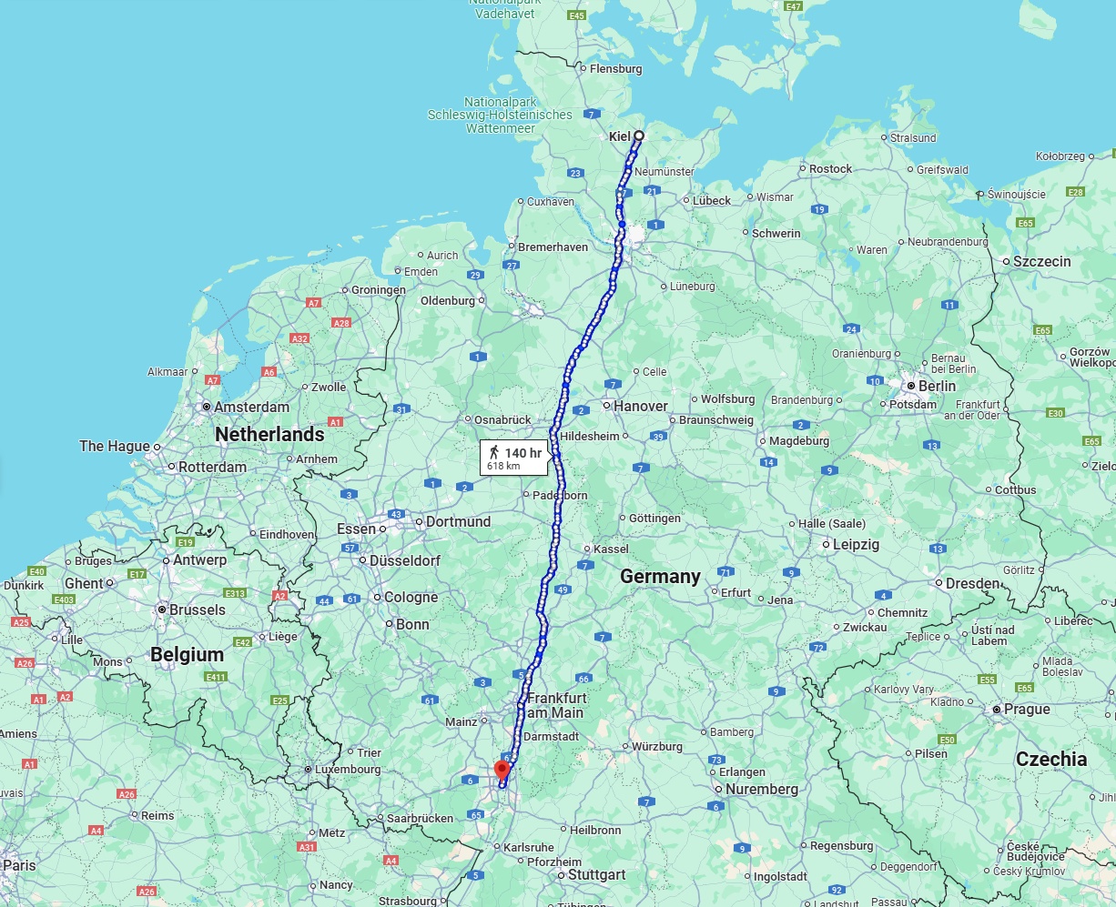 Anreise von Kiel Zu Mannheim Über 
