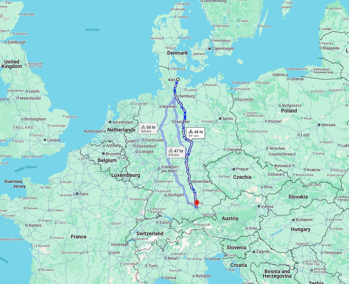 Anreise von Kiel Zu München Über 