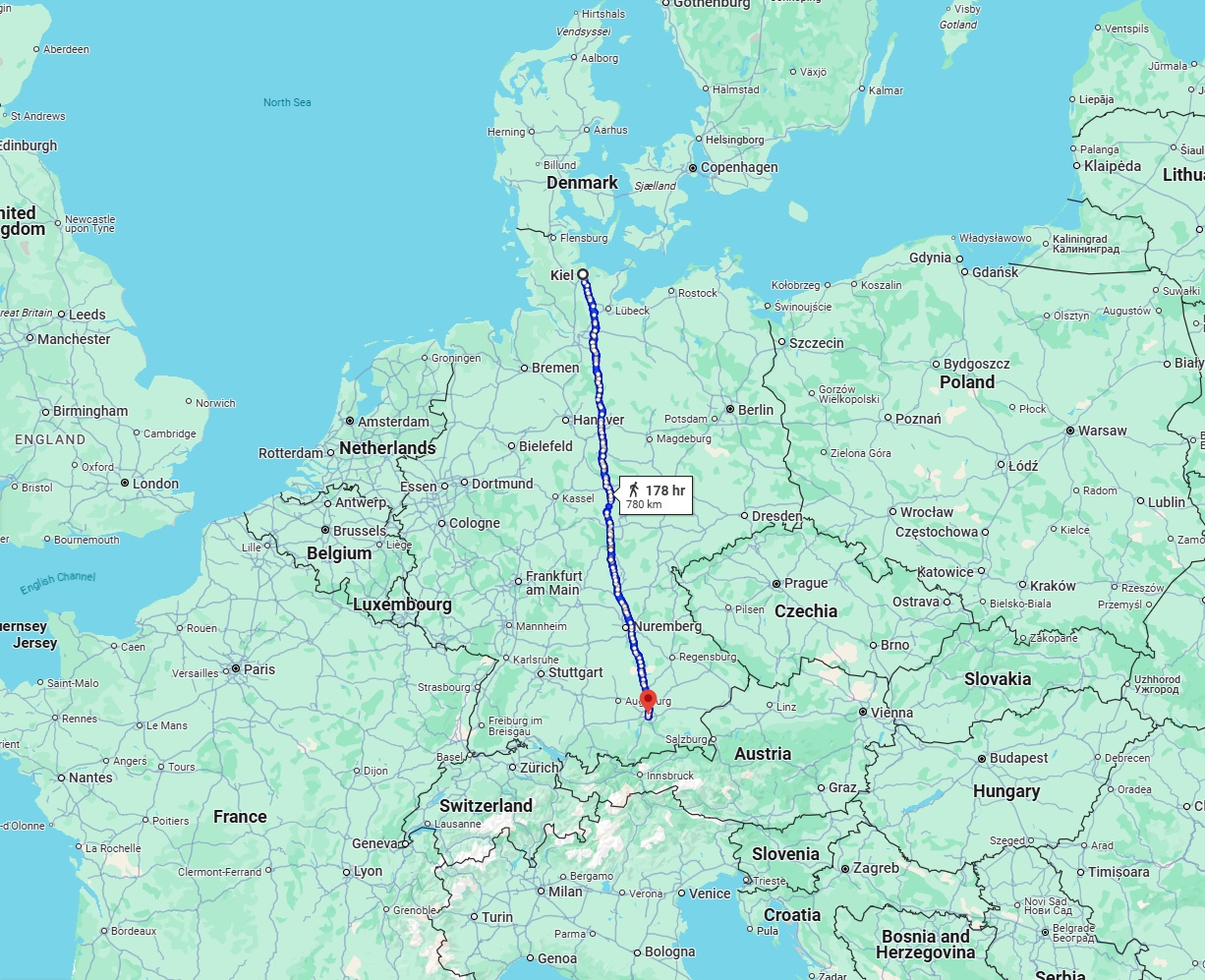 Anreise von Kiel Zu München Über 