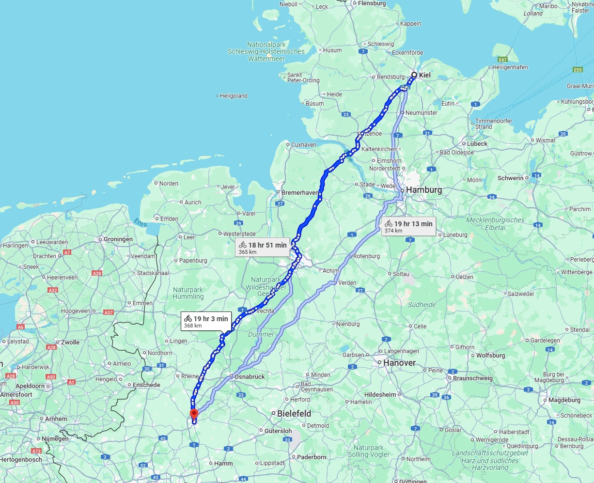 Anreise von Kiel Zu Münster Über 