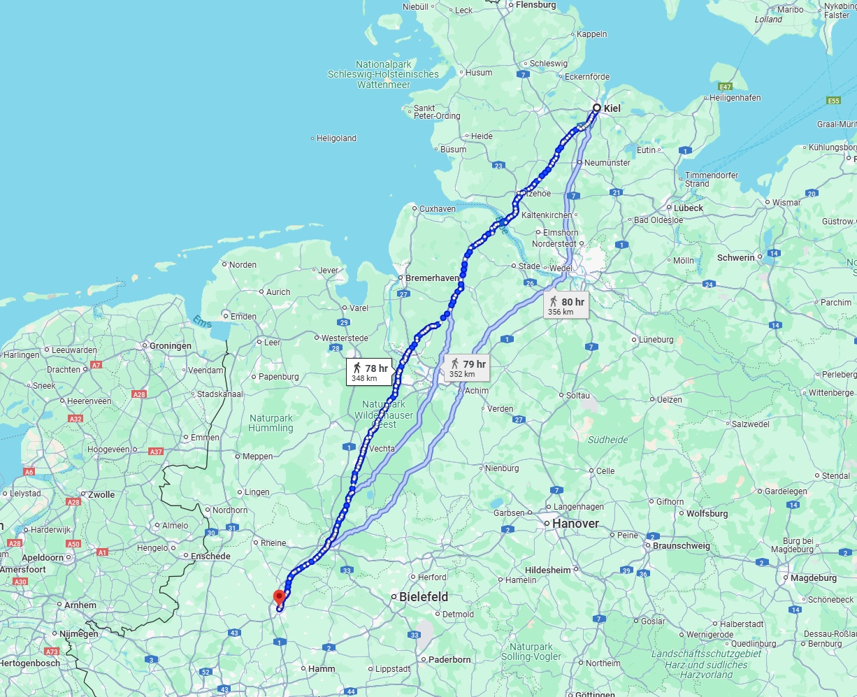 Anreise von Kiel Zu Münster Über 