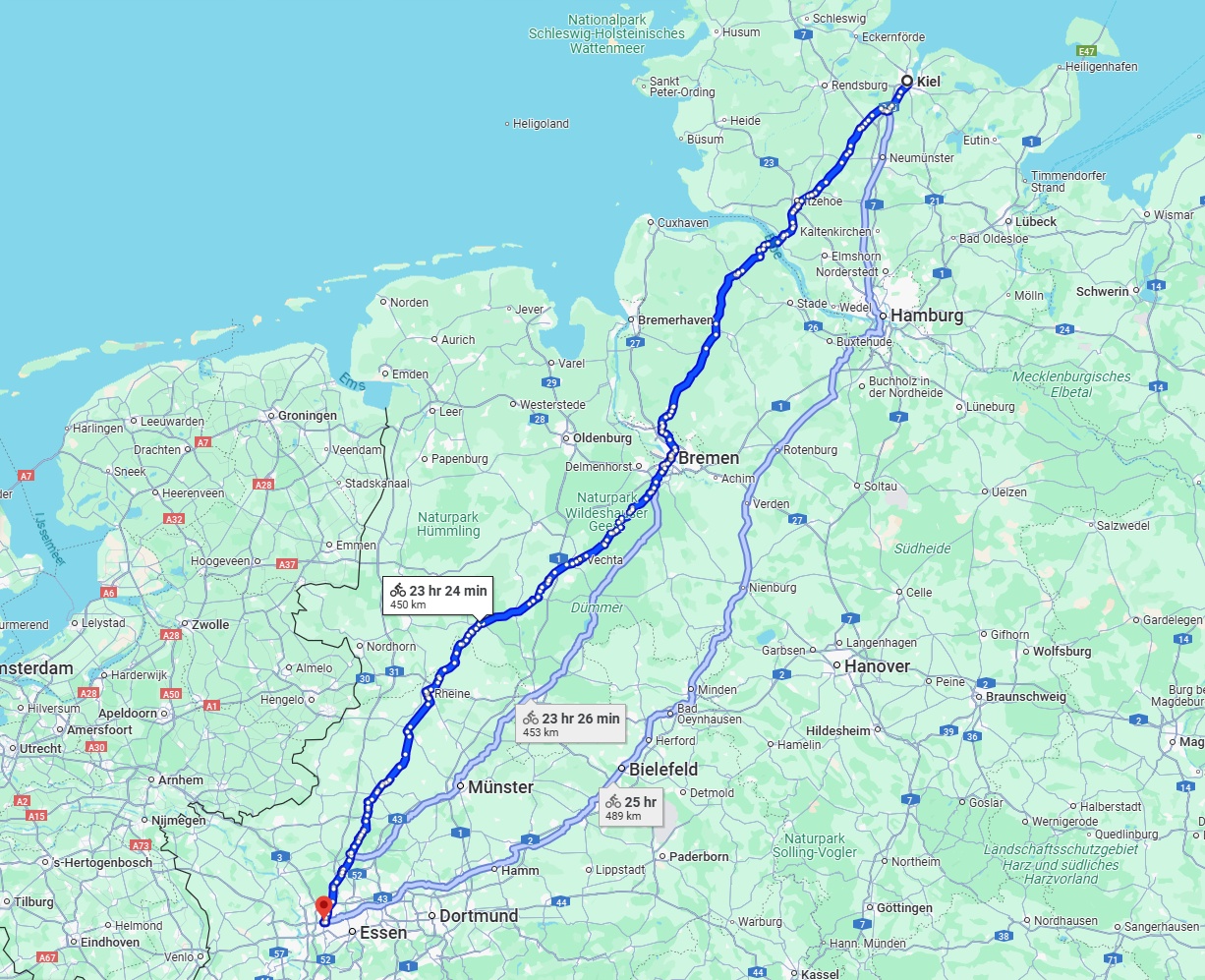 Anreise von Kiel Zu Oberhausen Über 